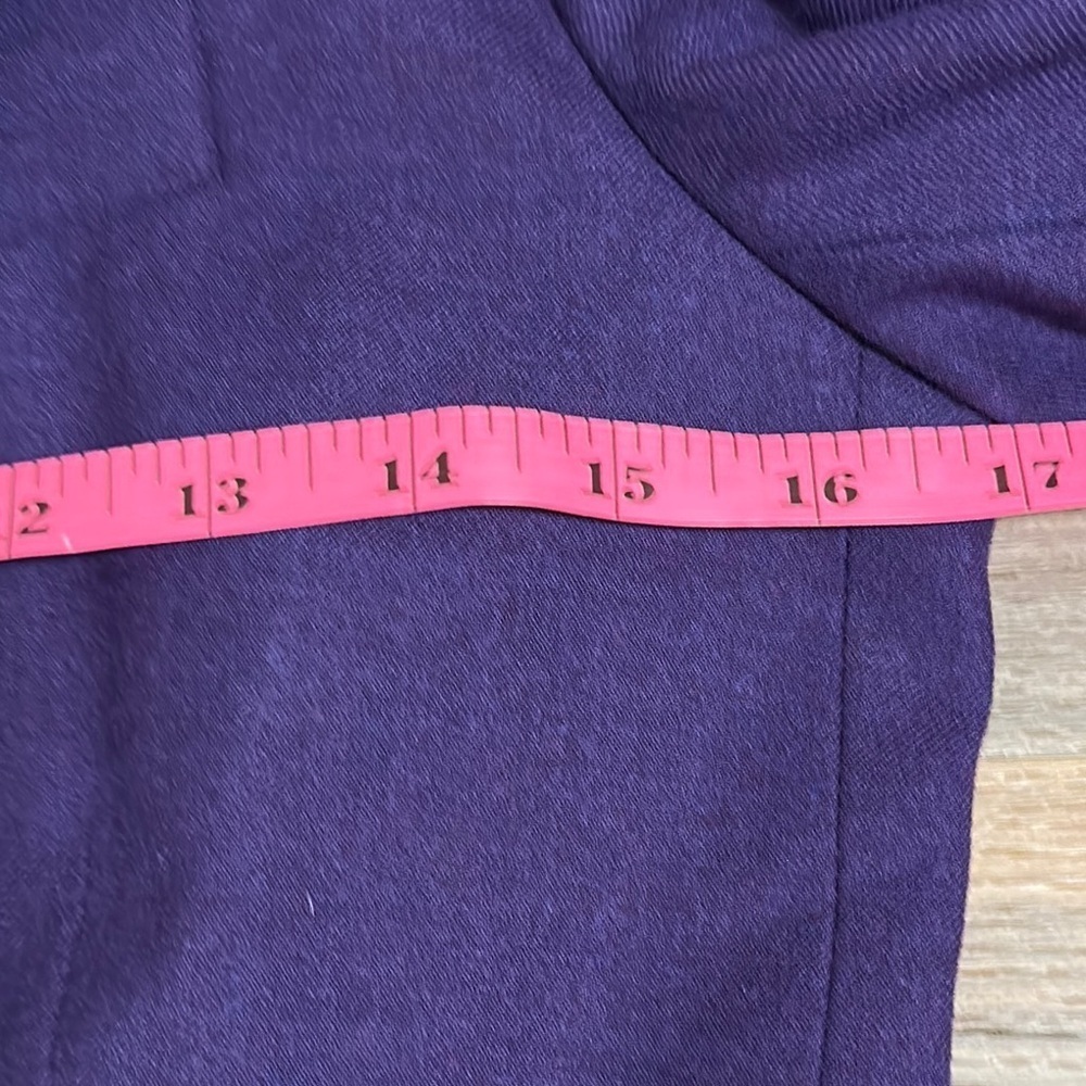 J Crew Womens Schoolboy Blazer Size 0 Purple Gold Crested Buttons Wool Blend - Picture 8 of 13